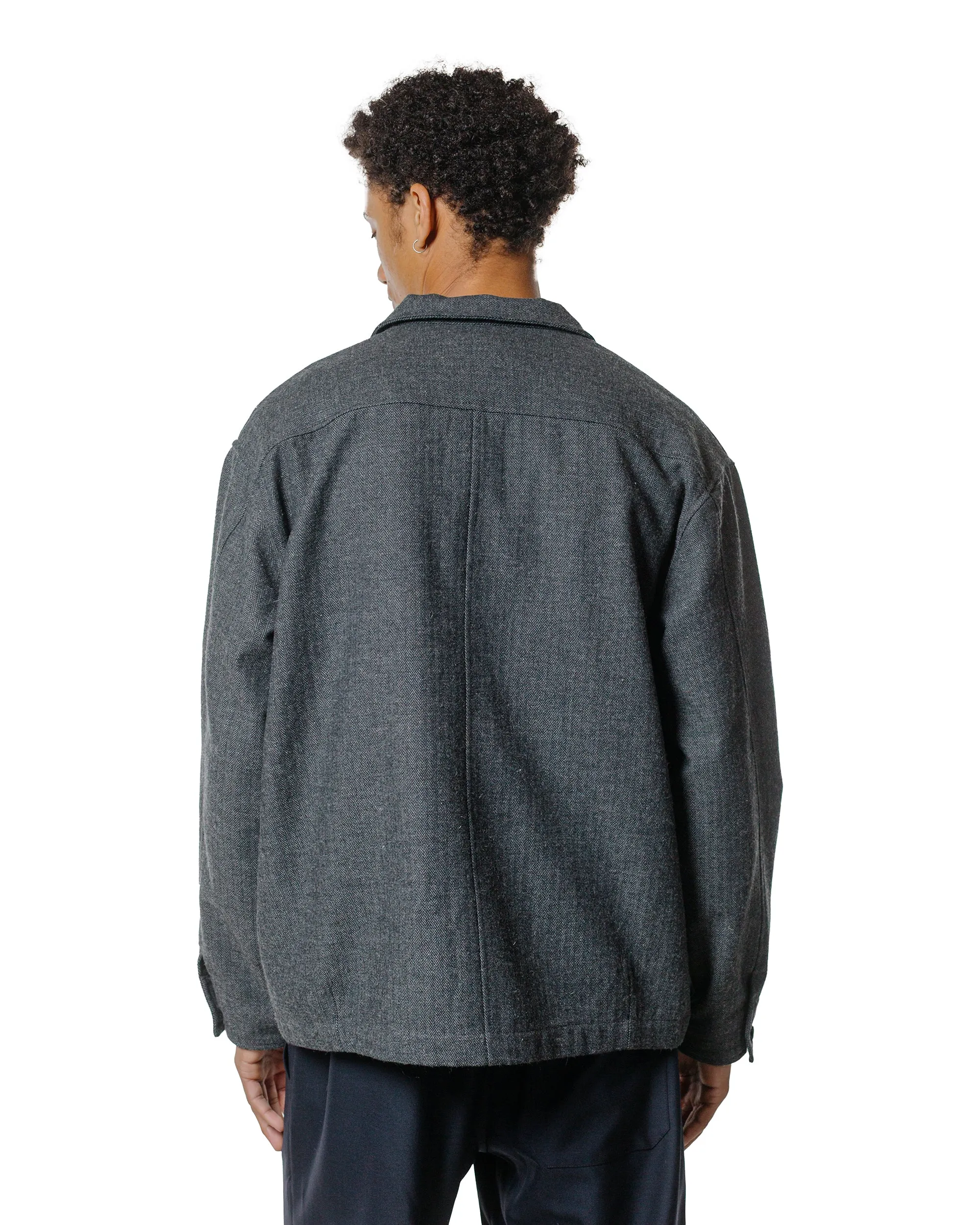 Wanze Chore Shirt Cotton Wool Herringbone Grey sold by Lost & Found product image thumbnail 3