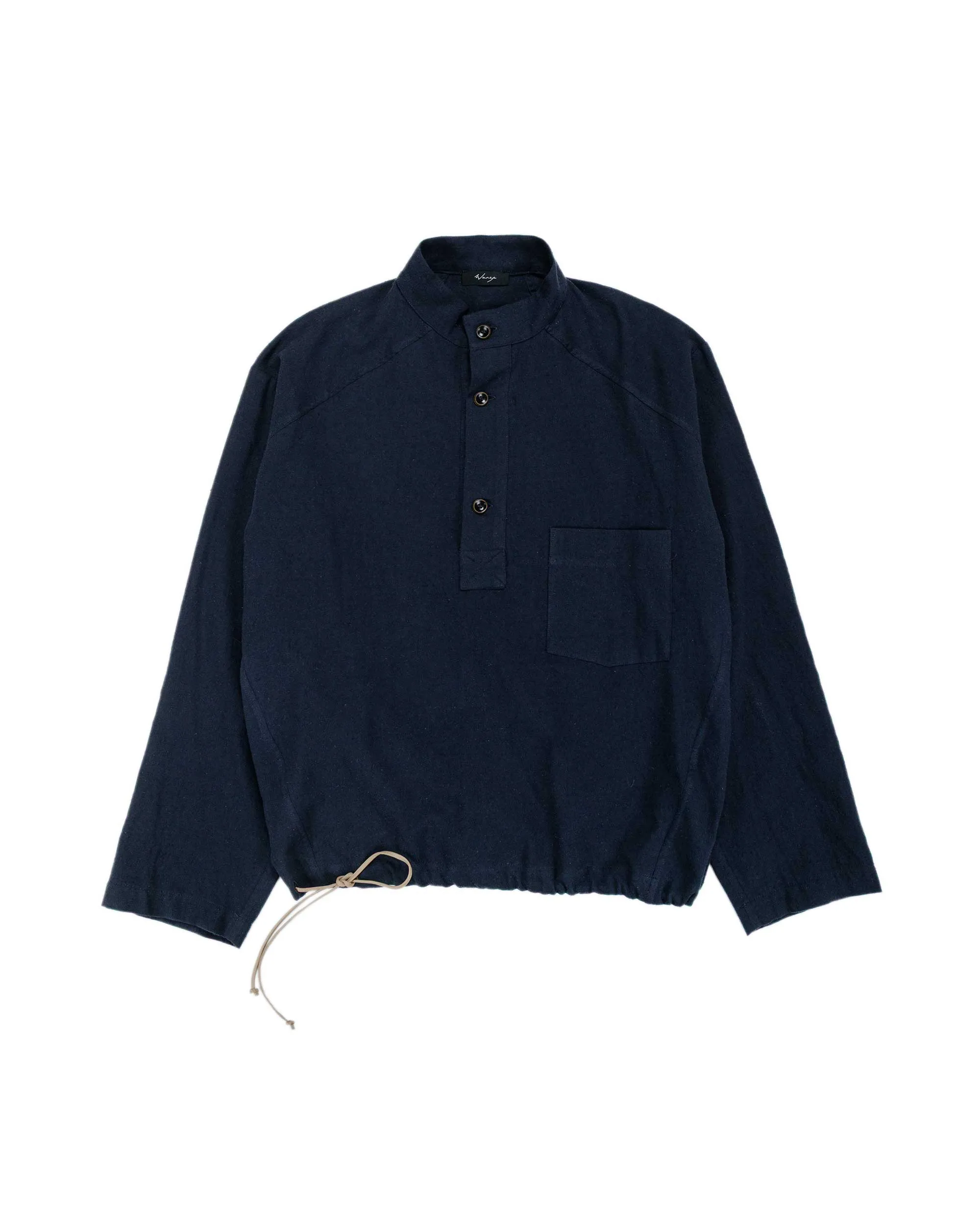 Wanze Work Smock Raw Cotton Silk Navy sold by Lost & Found