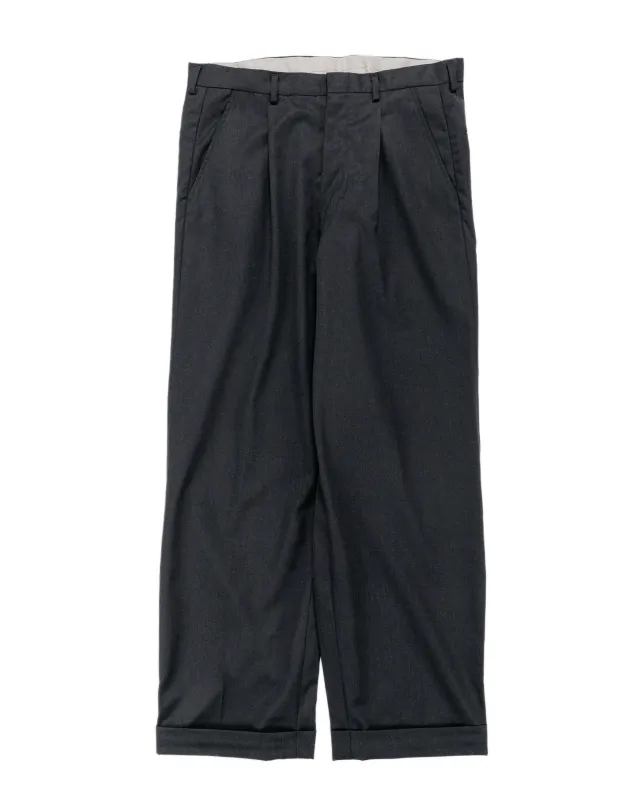 The Real McCoy's MP25101 Single-Pleat Wool Trousers Charcoal sold by Lost & Found