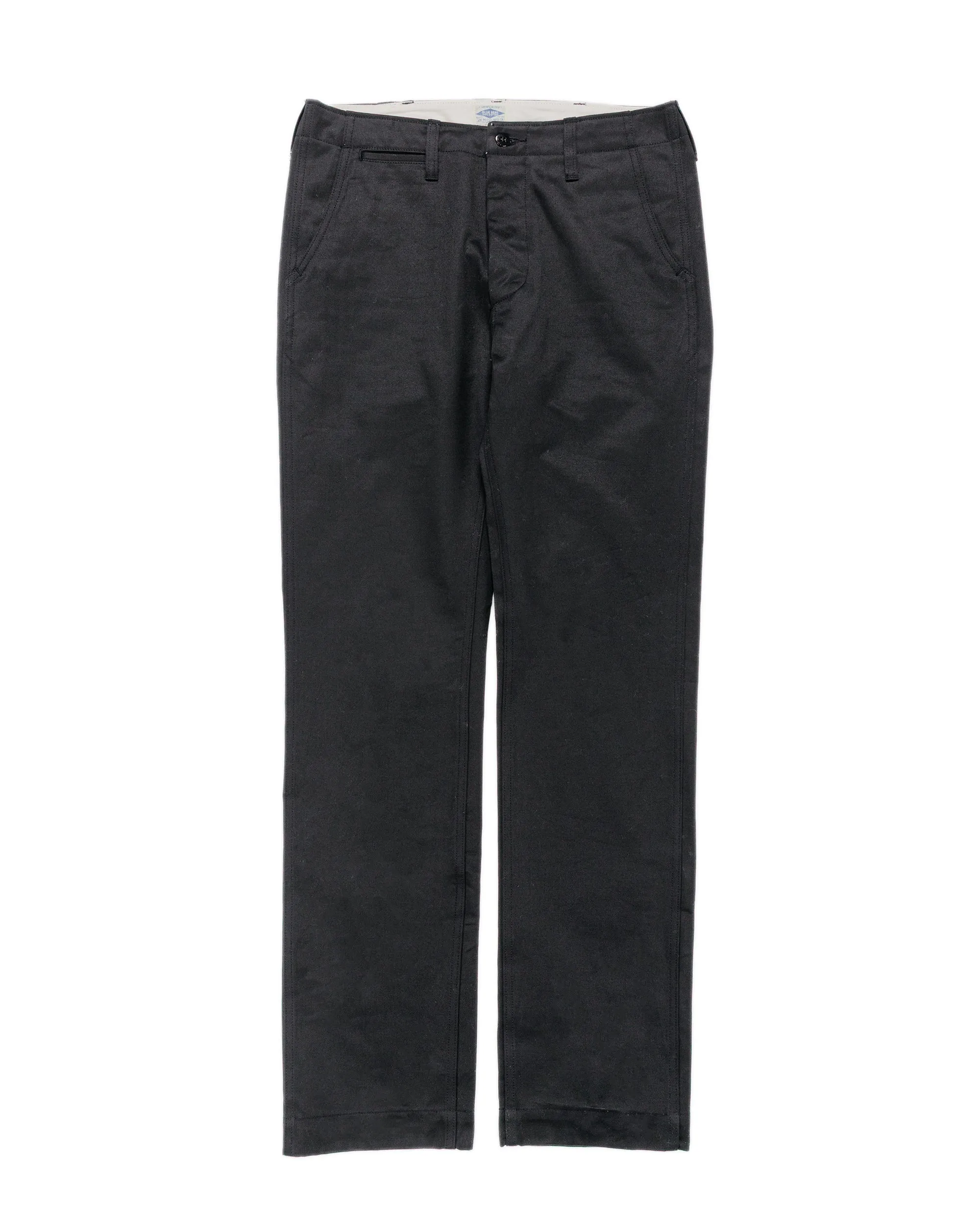 The Real McCoy's MP19010 Blue Seal Chino Trousers Black sold by Lost & Found