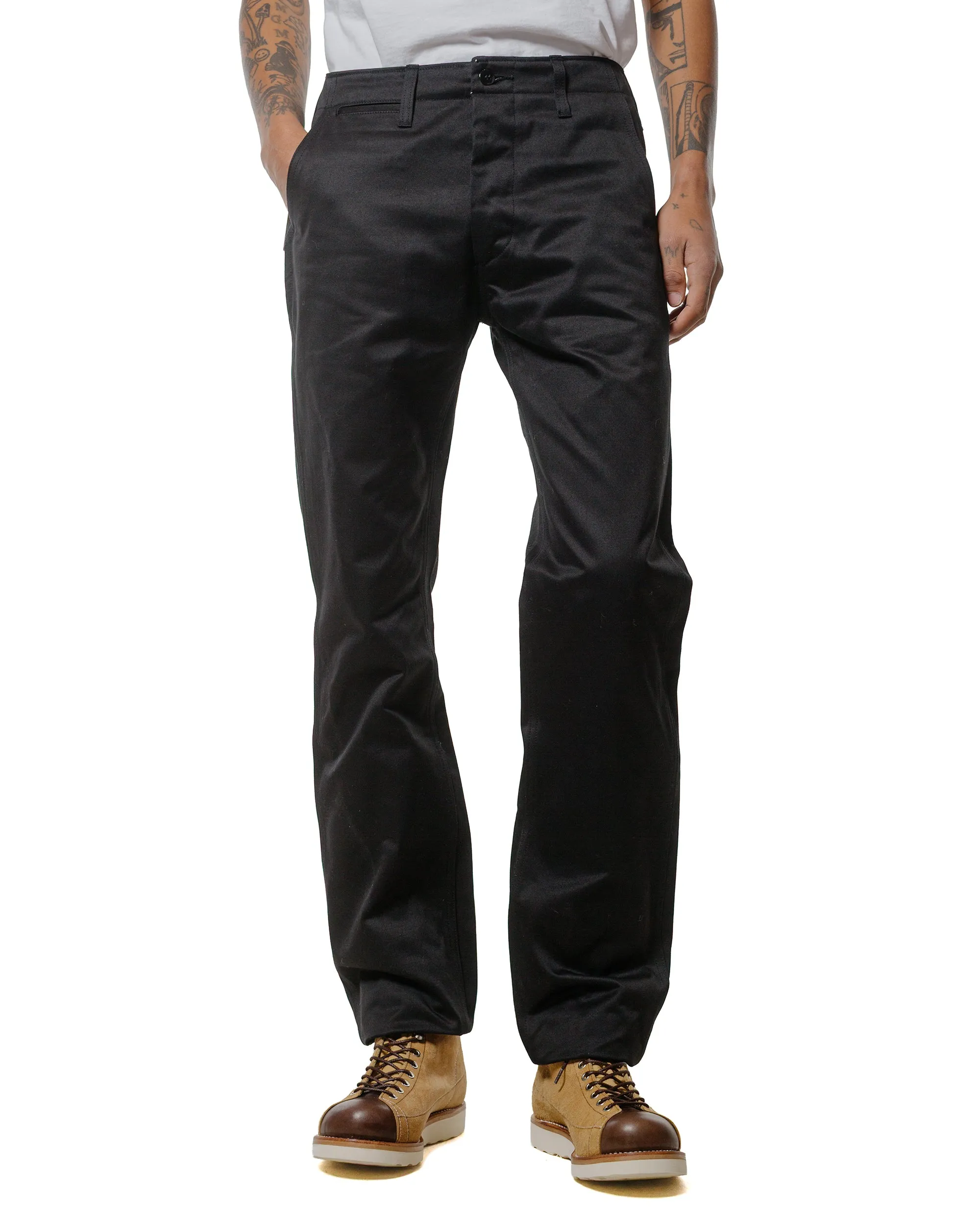 The Real McCoy's MP19010 Blue Seal Chino Trousers Black sold by Lost & Found product image thumbnail 2