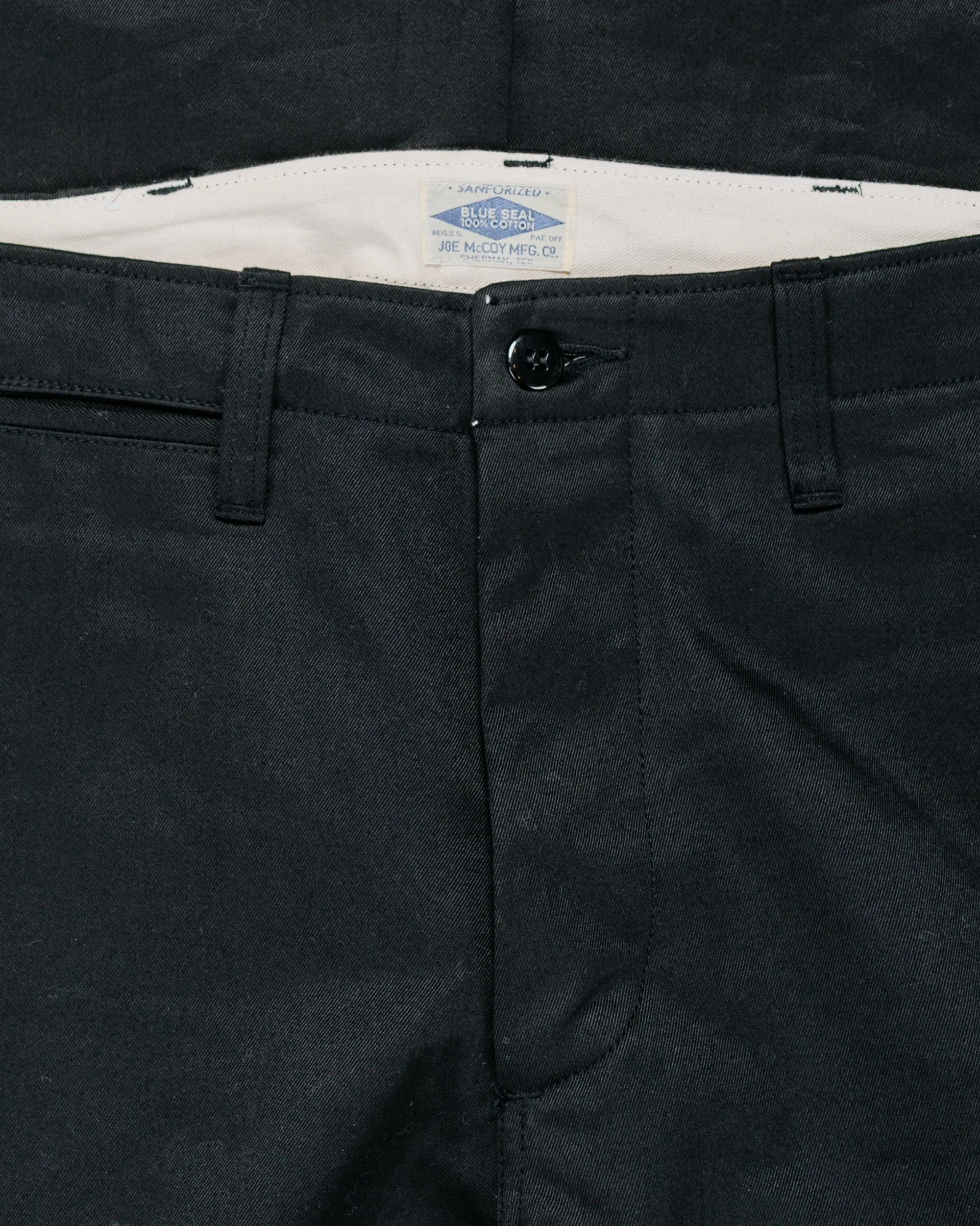 The Real McCoy's MP19010 Blue Seal Chino Trousers Black sold by Lost & Found product image thumbnail 5