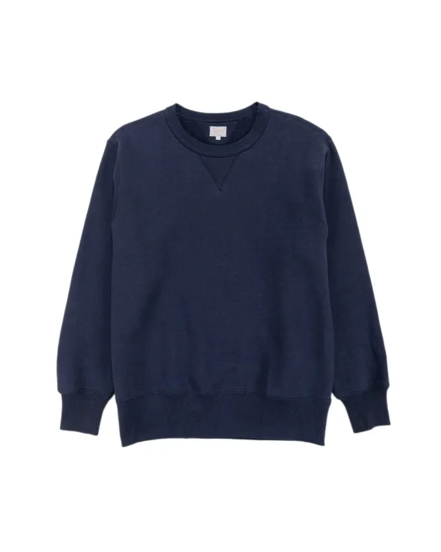 The Real McCoy’s MC24113 10 Oz. Loopwheel Crewneck Sweatshirt Navy sold by Lost & Found