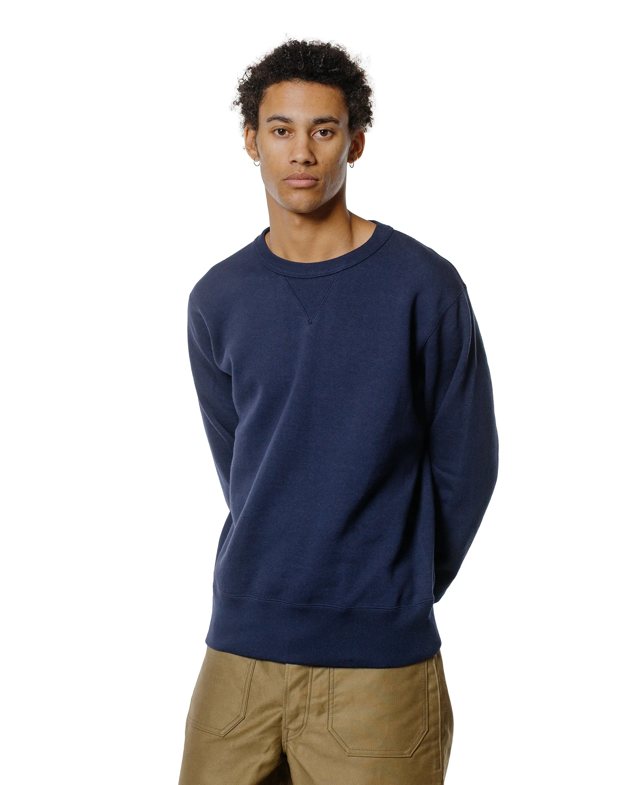 The Real McCoy’s MC24113 10 Oz. Loopwheel Crewneck Sweatshirt Navy sold by Lost & Found product image thumbnail 2
