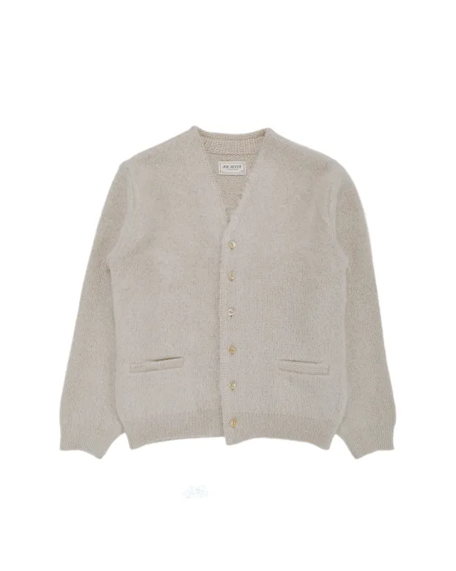 The Real McCoy's MC19103 JM Mohair Cardigan Beige made by The Real McCoy's