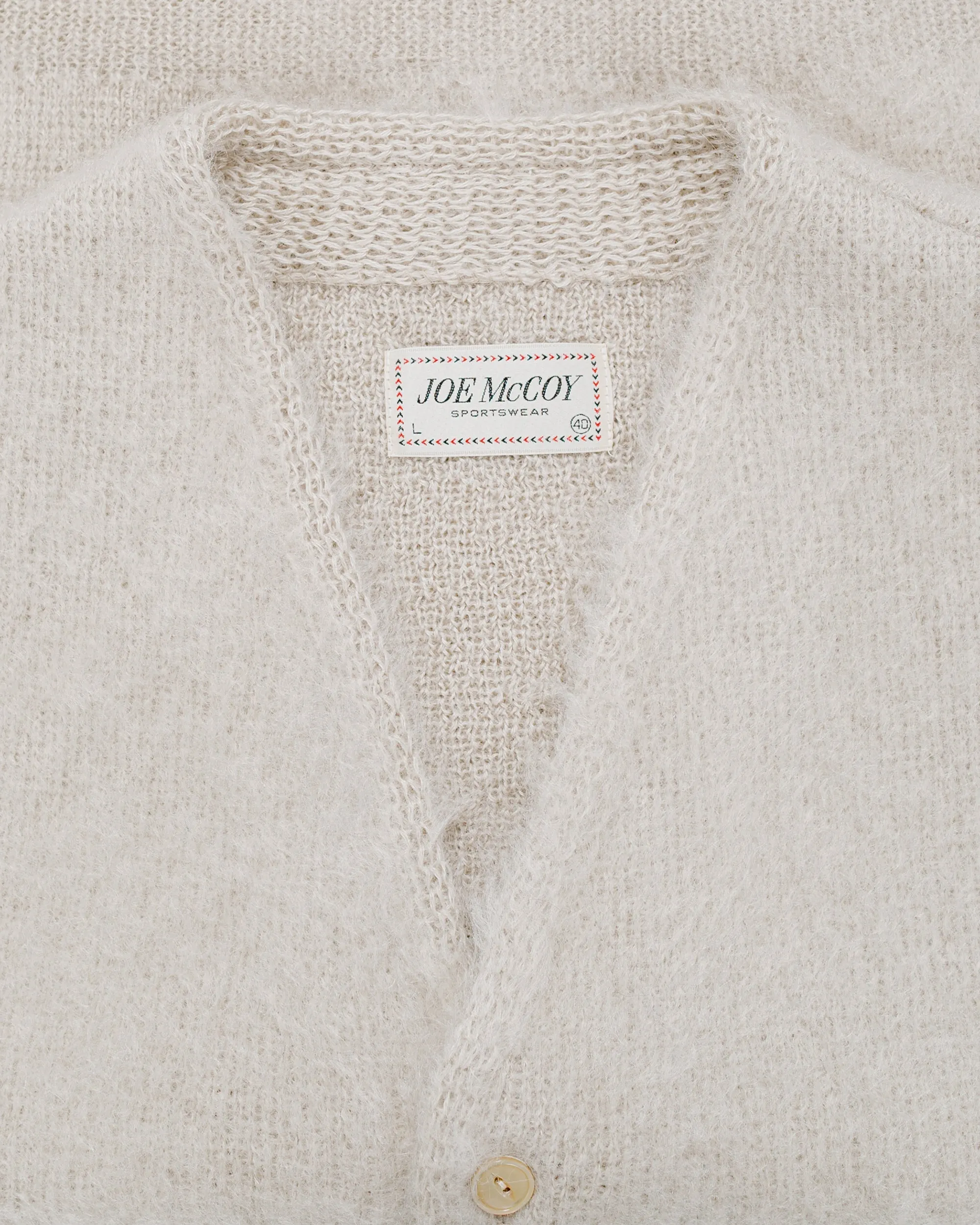 The Real McCoy's MC19103 JM Mohair Cardigan Beige sold by Lost & Found product image thumbnail 5