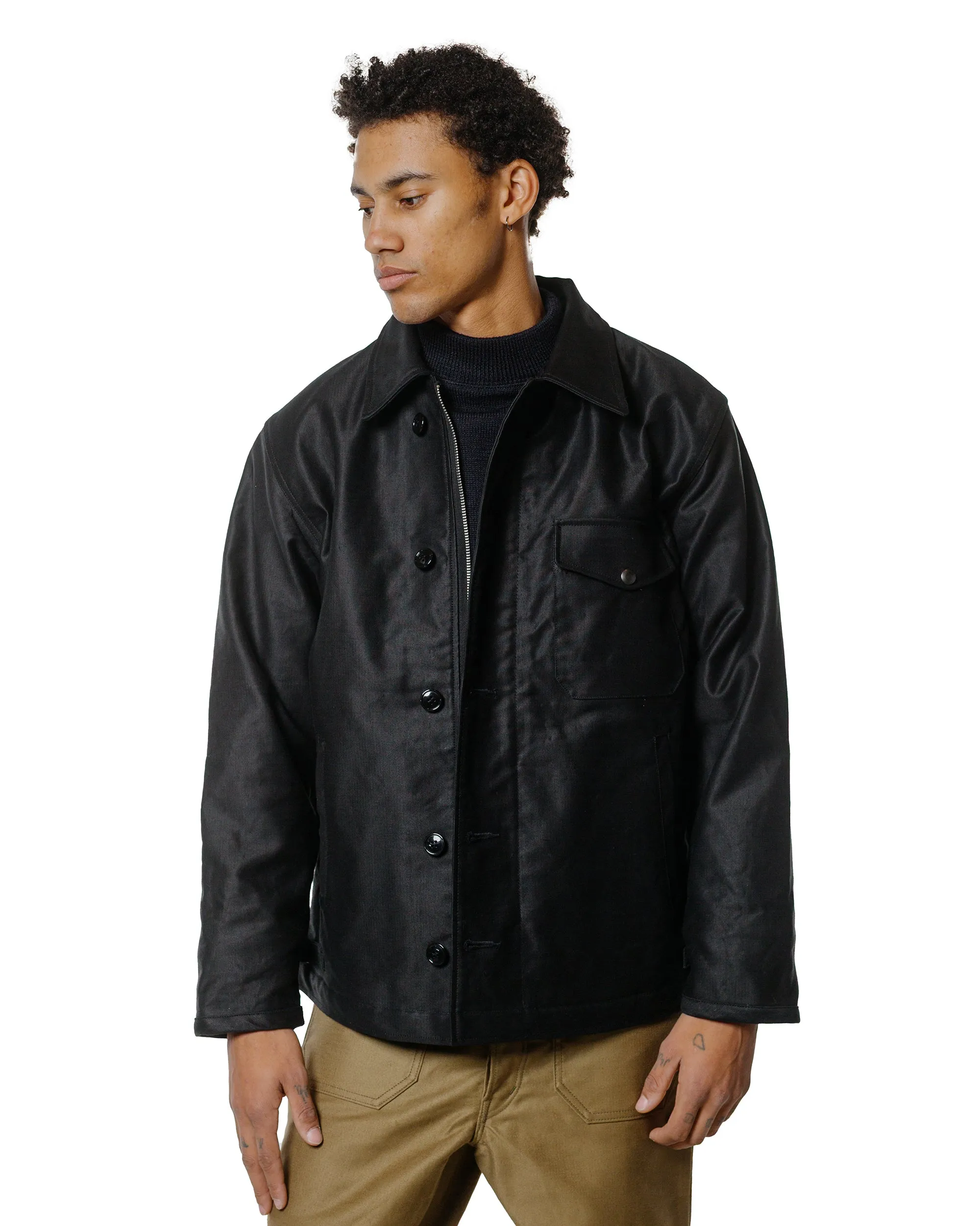 The Real McCoy's BJ25101 Buco Civilian Collared Deck Jacket Black sold by Lost & Found product image thumbnail 2