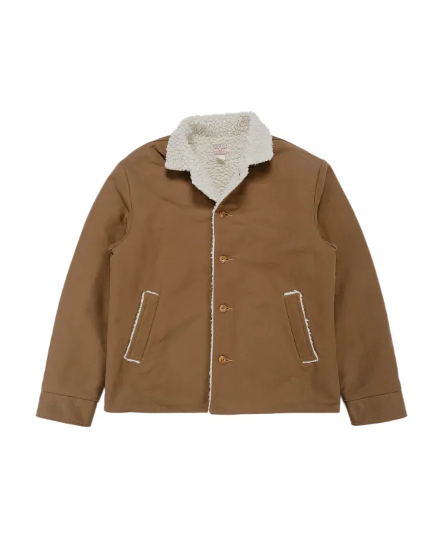 The Real McCoy's MJ25125 Moleskin Ranch Coat Brown sold by Lost & Found