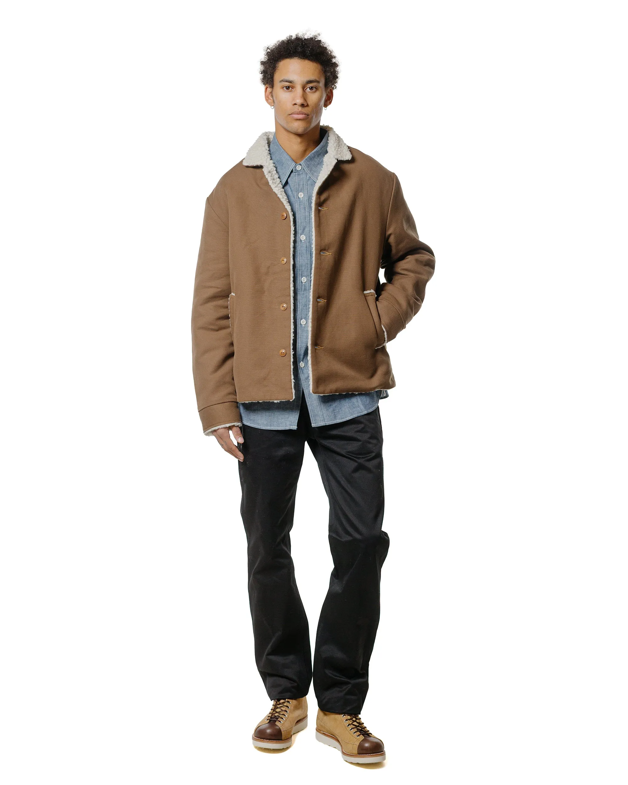 The Real McCoy's MJ25125 Moleskin Ranch Coat Brown sold by Lost & Found product image thumbnail 4