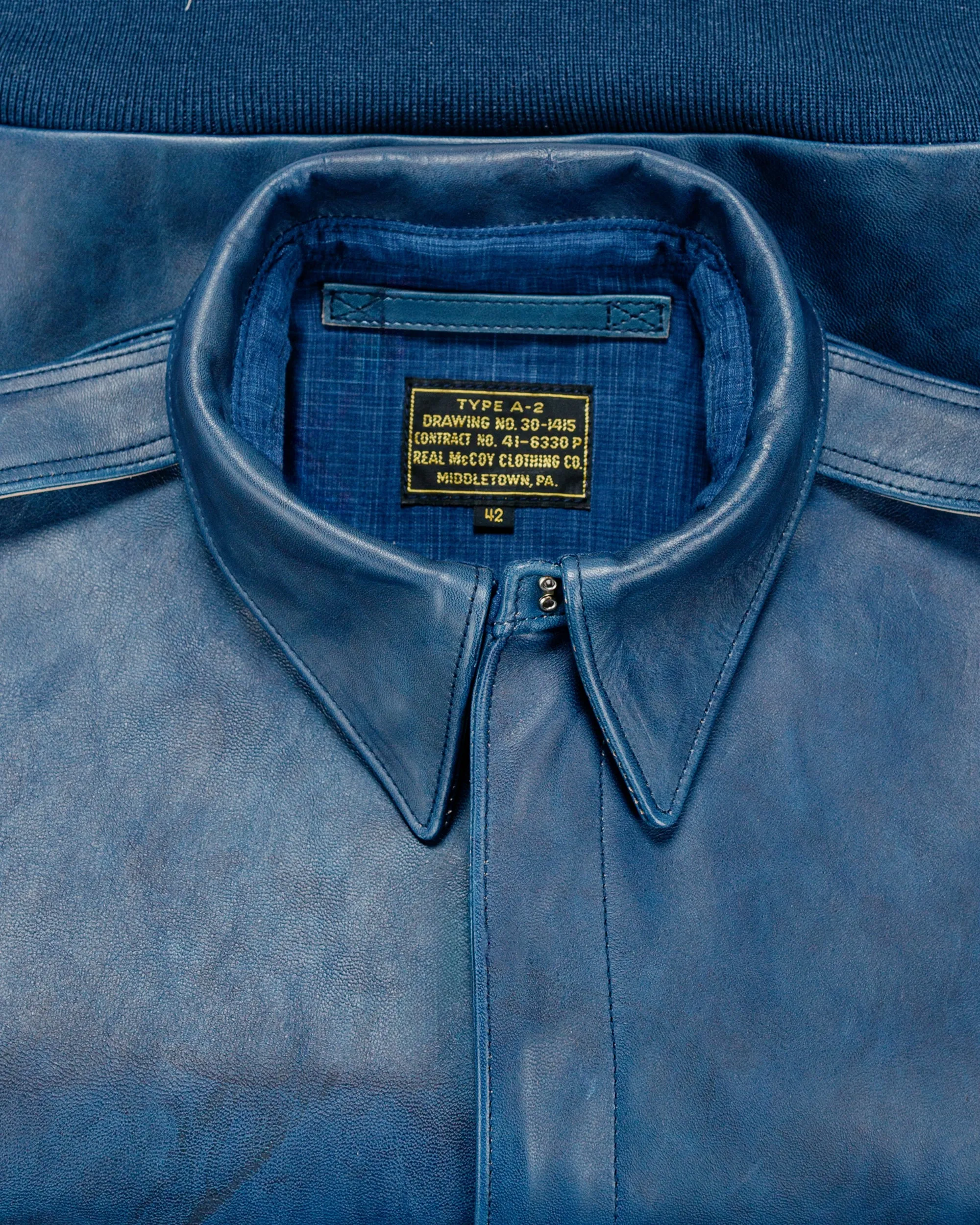 The Real McCoy's MJ23101 Type A-2 / Indigo Dyed Indigo sold by Lost & Found product image thumbnail 5