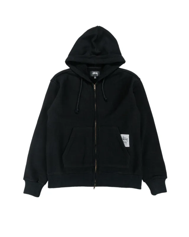 Stüssy Brass Zip Knit Hood Black sold by Lost & Found