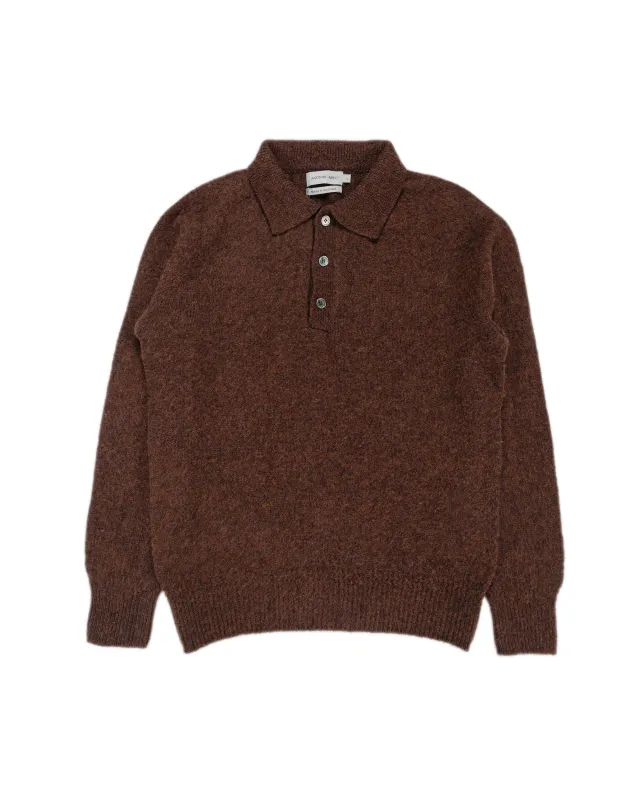 Another Aspect Another Polo Shirt 4.0 Burnt Brown sold by Lost & Found