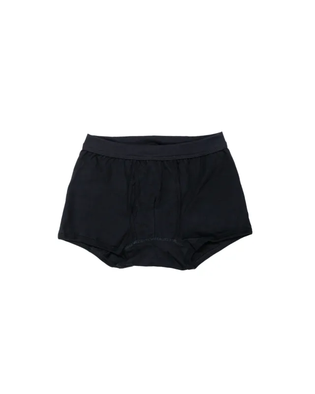 Merz B. Schwanen 254 Loopwheel Boxer Brief Deep Black sold by Lost & Found
