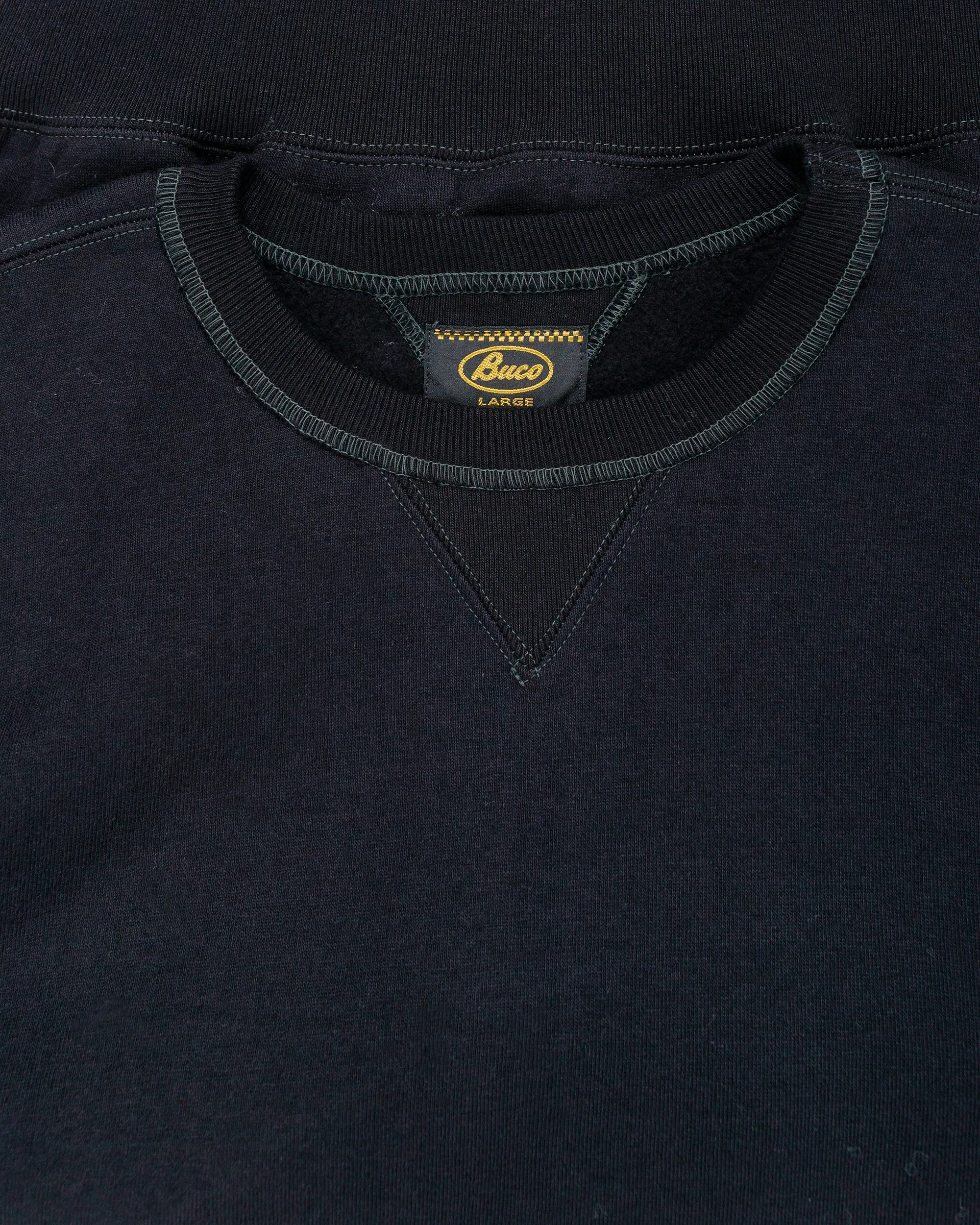 The Real McCoy’s BC25101 Buco Striped-Sleeve Sweatshirt Black Charcoal sold by Lost & Found product image thumbnail 5