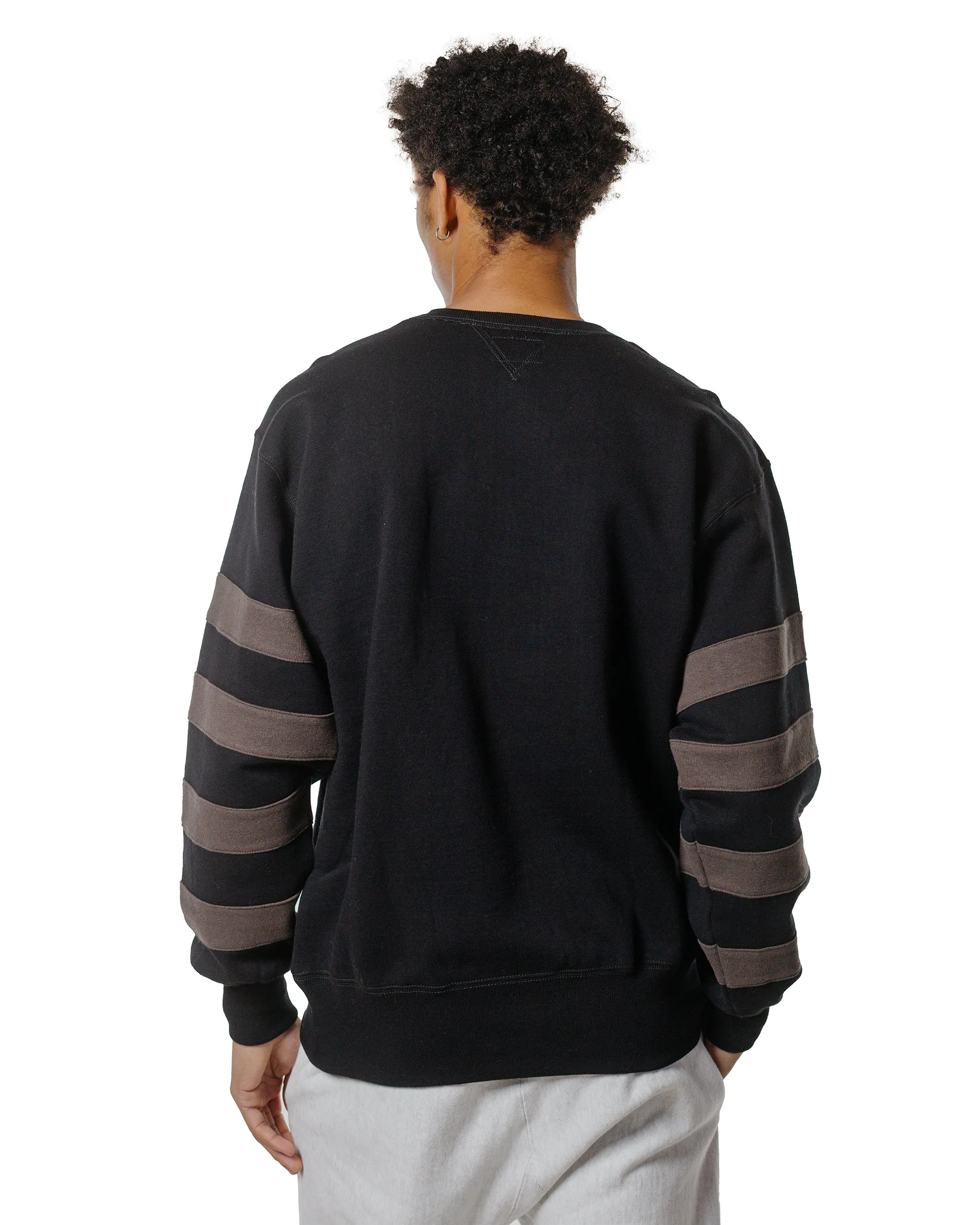 The Real McCoy’s BC25101 Buco Striped-Sleeve Sweatshirt Black Charcoal sold by Lost & Found product image thumbnail 3
