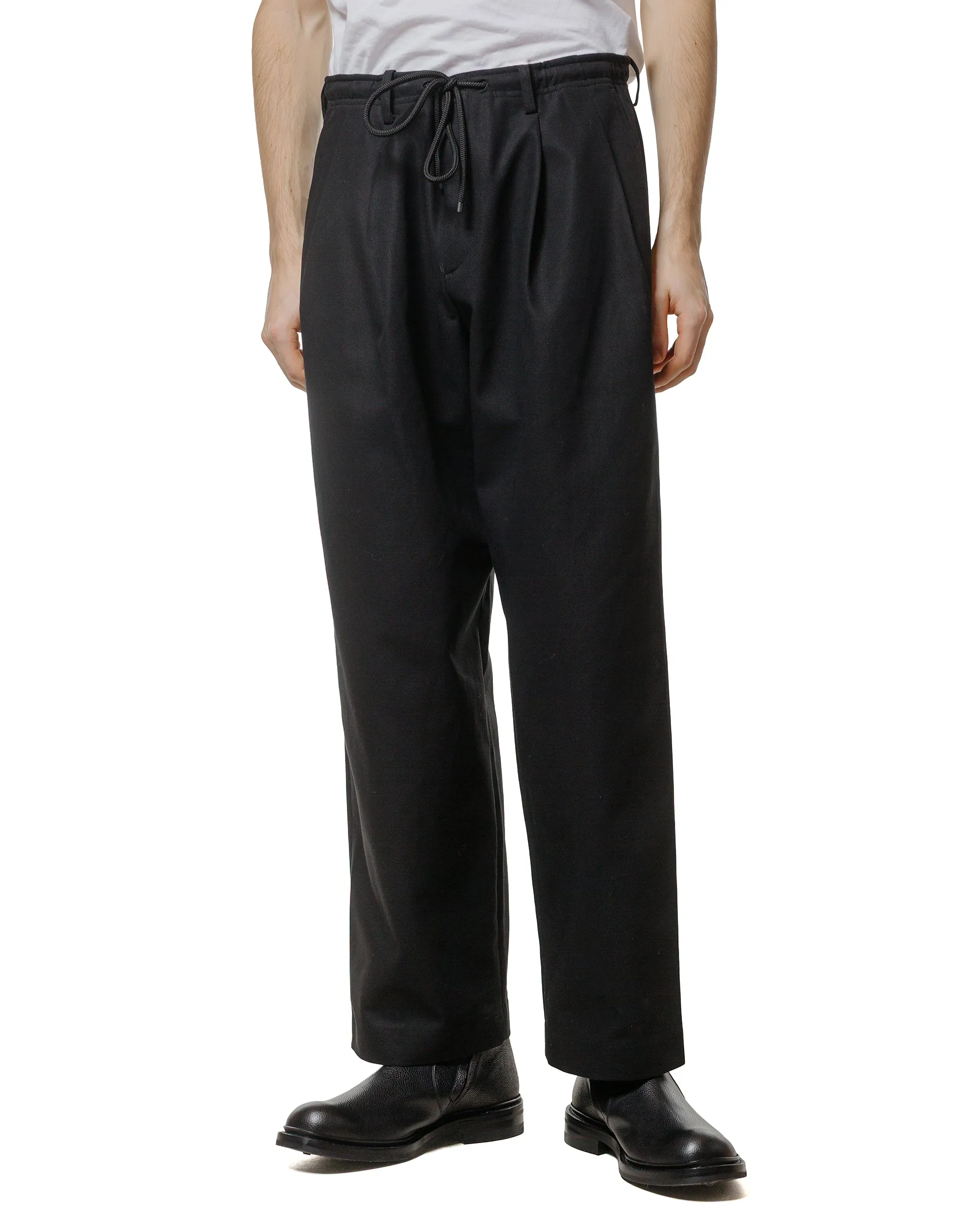 MARKAWARE Double Pleated Easy Trousers Organic Cotton Survival Cloth Black sold by Lost & Found product image thumbnail 2