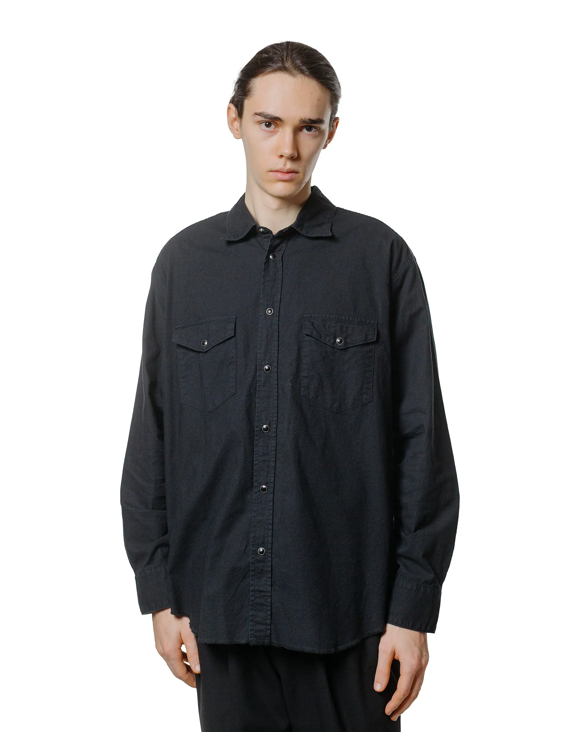 marka Western Shirt Organic Cotton Flannel Black sold by Lost & Found product image thumbnail 2