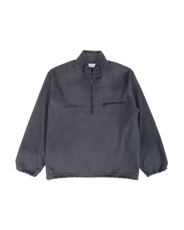 marka Half Zip Shirt Wool Silk Beaver M.Gray sold by Lost & Found