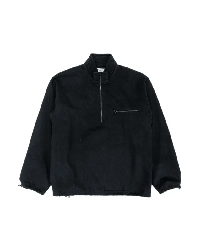 marka Half Zip Shirt Wool Silk Beaver Black sold by Lost & Found