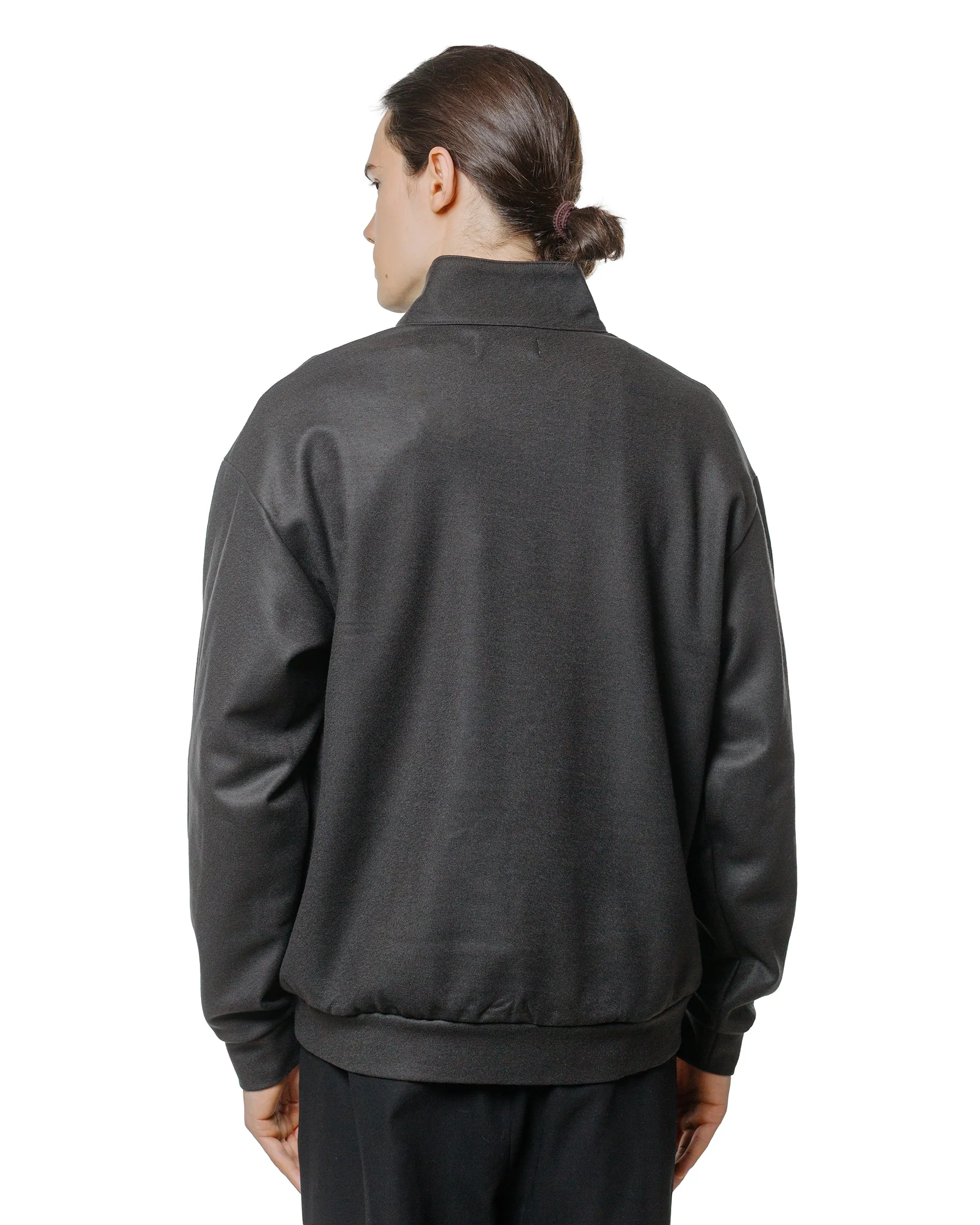 marka Half Zip Stand Collar Super 140s Wool Knit Charcoal sold by Lost & Found product image thumbnail 3