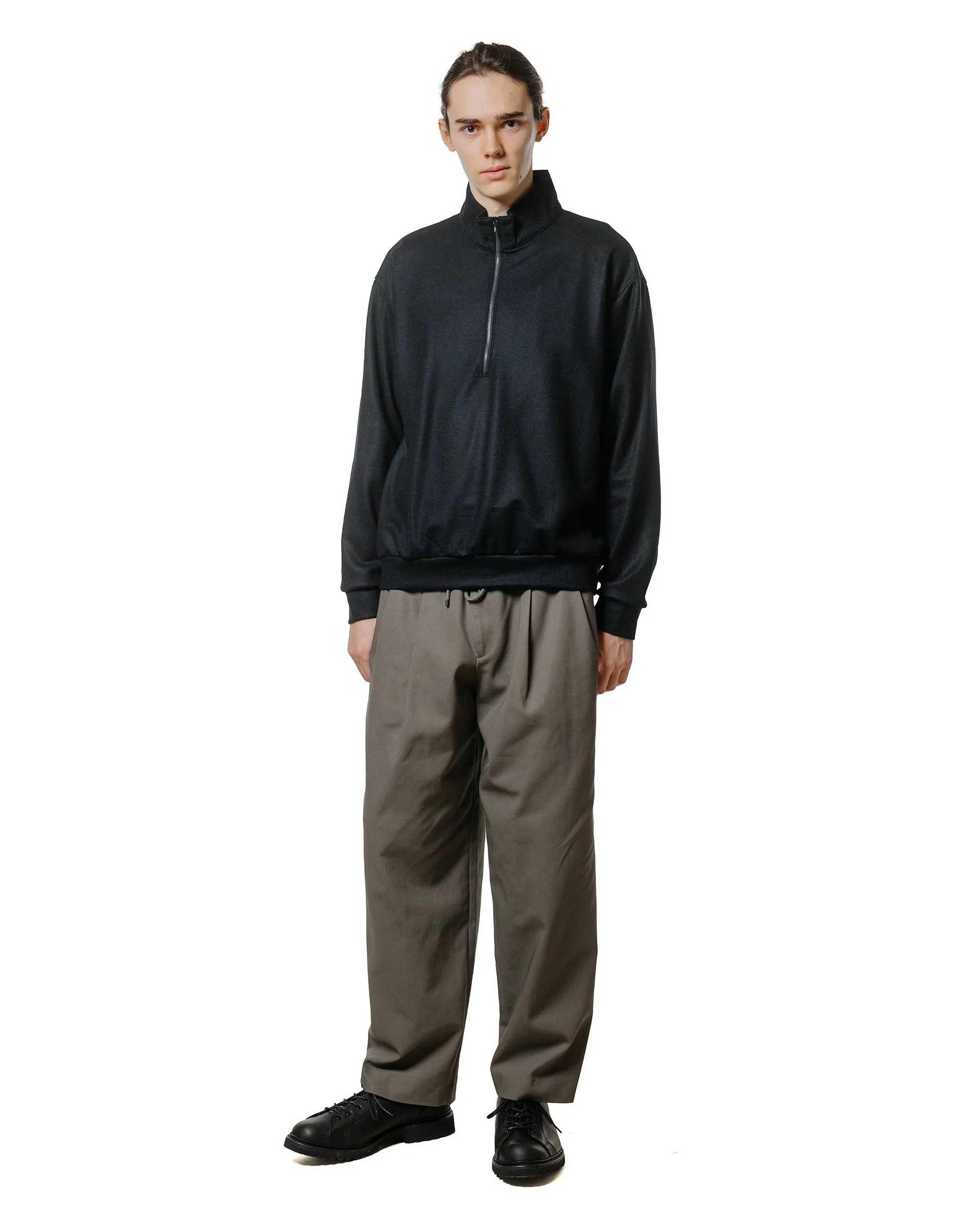 marka Half Zip Stand Collar Super 140s Wool Knit Black sold by Lost & Found product image thumbnail 4