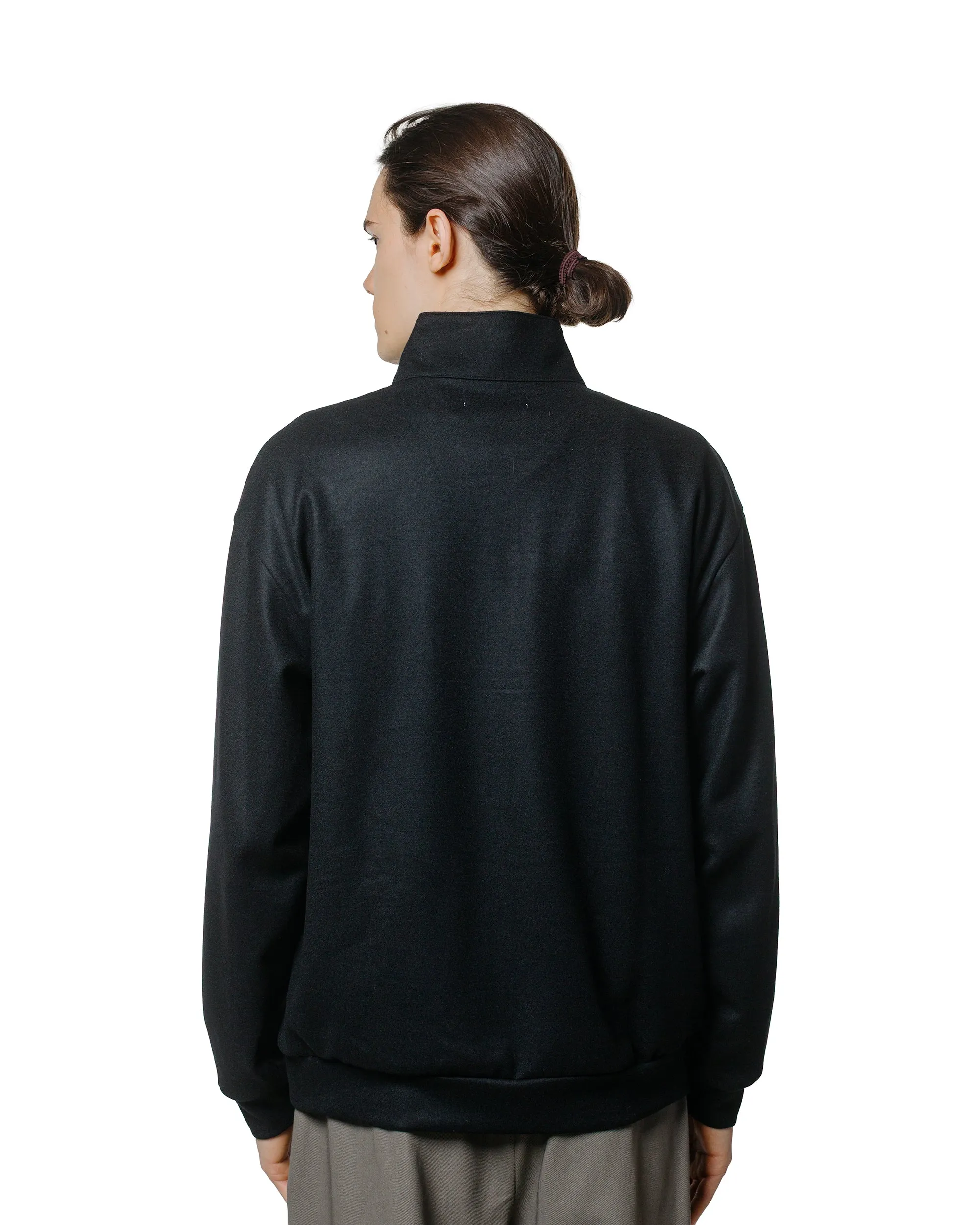 marka Half Zip Stand Collar Super 140s Wool Knit Black sold by Lost & Found product image thumbnail 3