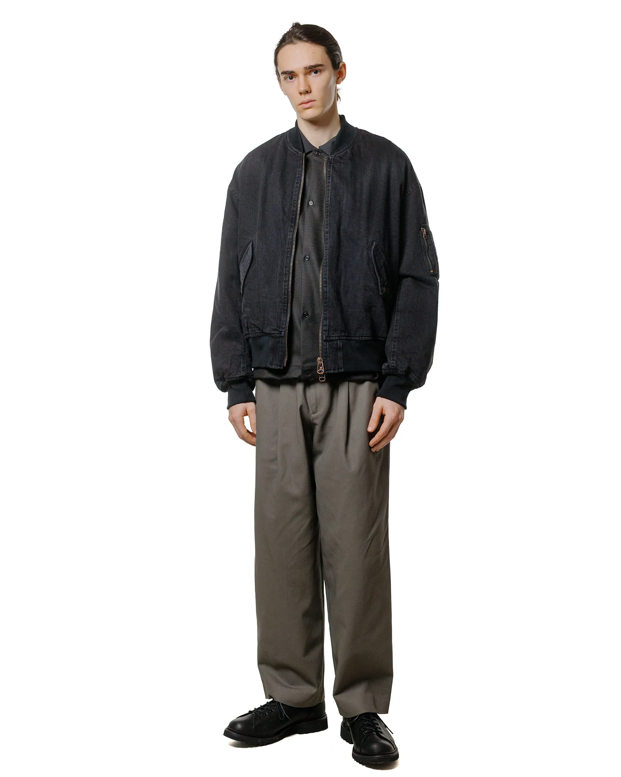 marka Shirt Cardigan Super 140s Wool Knit Charcoal sold by Lost & Found product image thumbnail 4