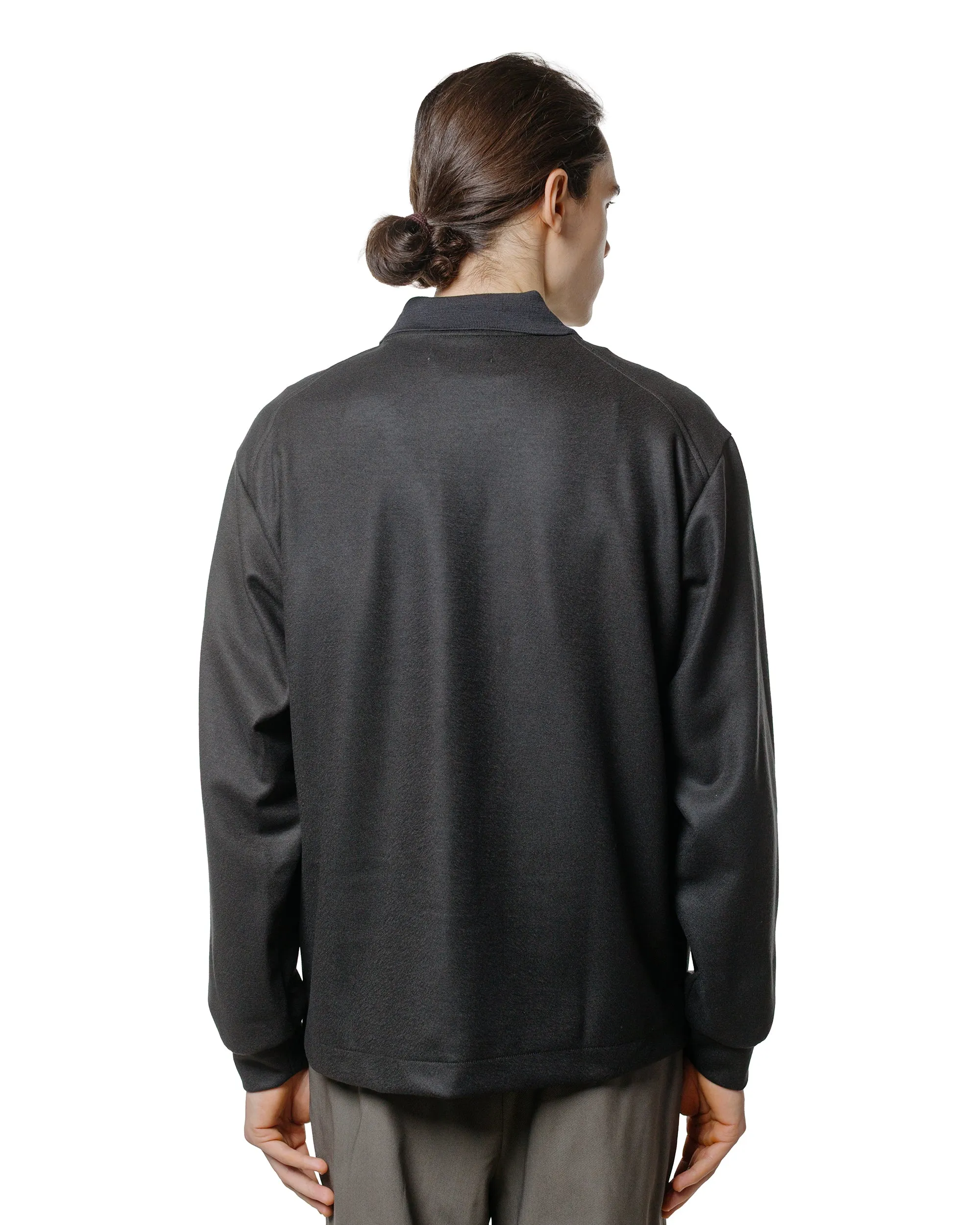 marka Shirt Cardigan Super 140s Wool Knit Charcoal sold by Lost & Found product image thumbnail 3