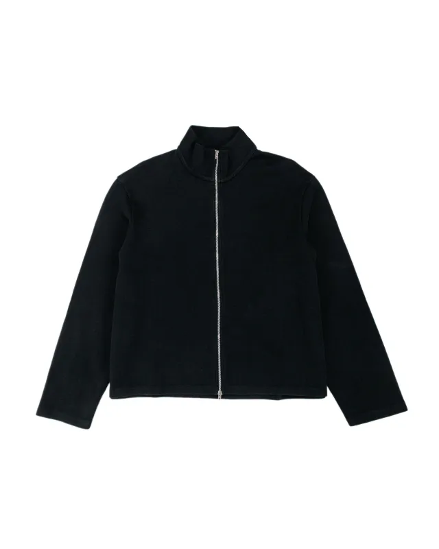 Our Legacy Shrunken Full Zip Black Athletic Rib sold by Lost & Found