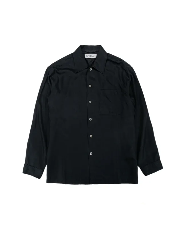 Our Legacy Every Shirt Draping Black Lyocell sold by Lost & Found