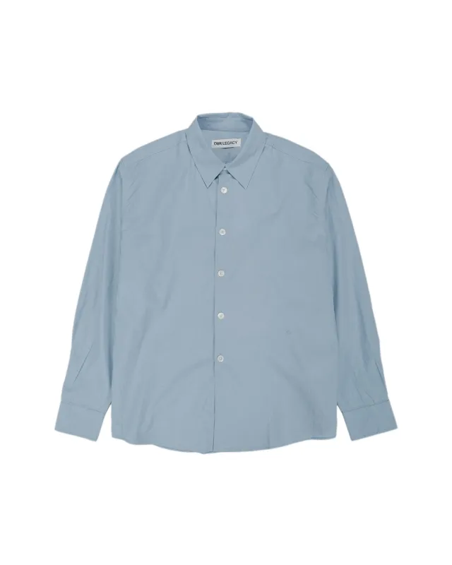 Our Legacy Beyond Shirt Powder Blue Liquid Poplin sold by Lost & Found