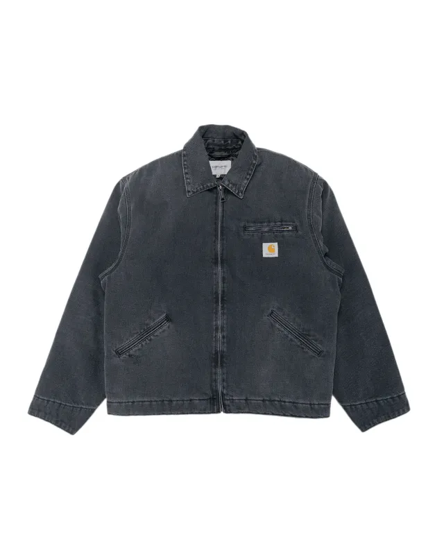 Carhartt W.I.P. OG Detroit Jacket Black Grind Wash sold by Lost & Found