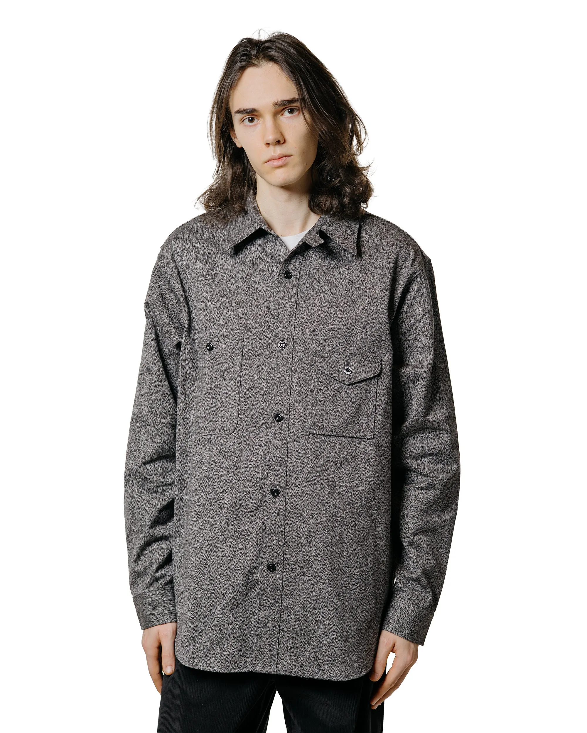 The Real McCoy's MS25109 8HU Cigarette Pocket Mock-Twist Chambray Work Shirt Black sold by Lost & Found product image thumbnail 2