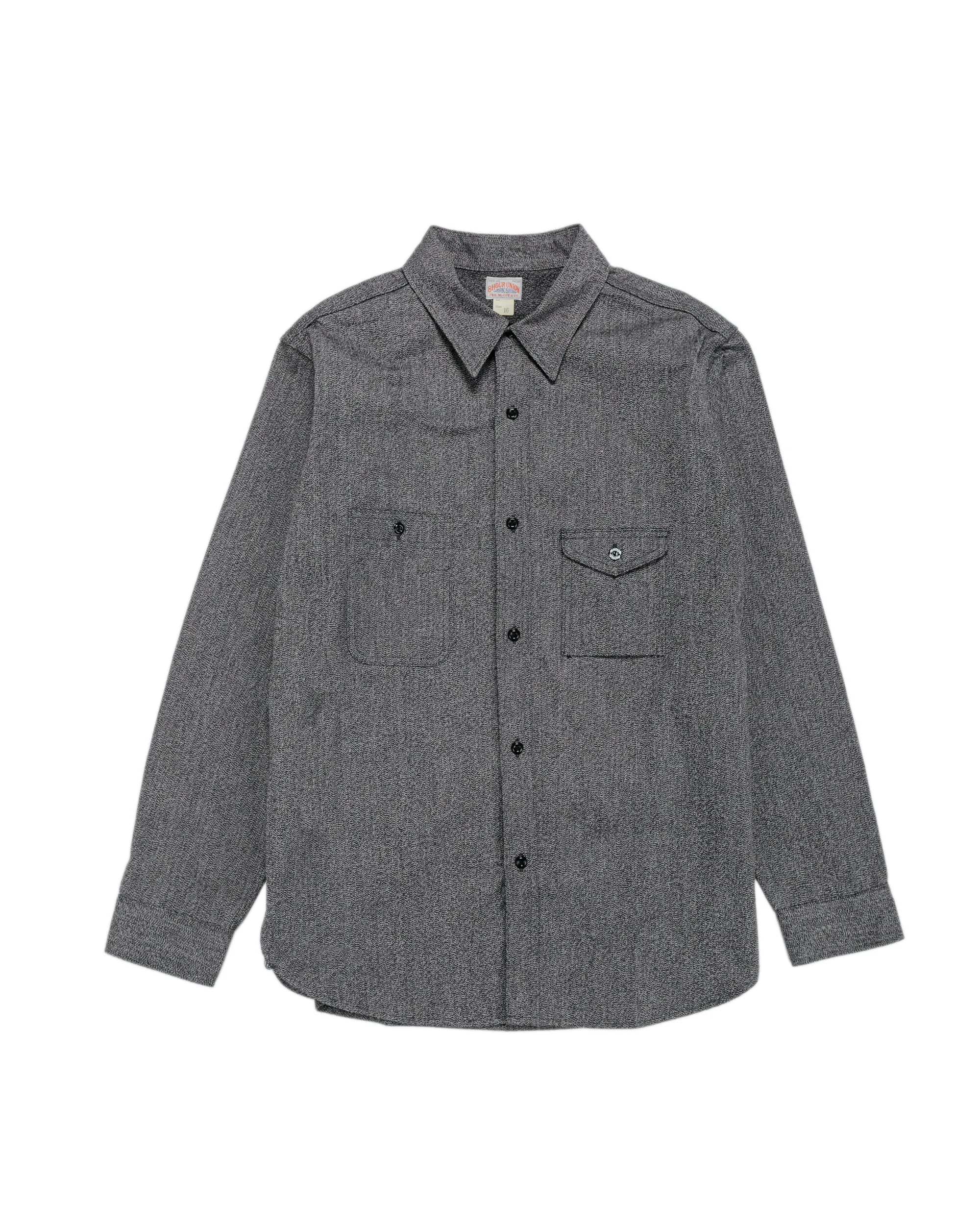 The Real McCoy's MS25109 8HU Cigarette Pocket Mock-Twist Chambray Work Shirt Black sold by Lost & Found
