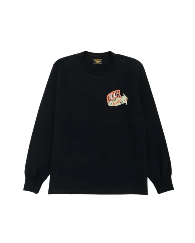 The Real McCoy's BC25105 BUCO L/S Tee / Look At How Buco Did It! Black sold by Lost & Found