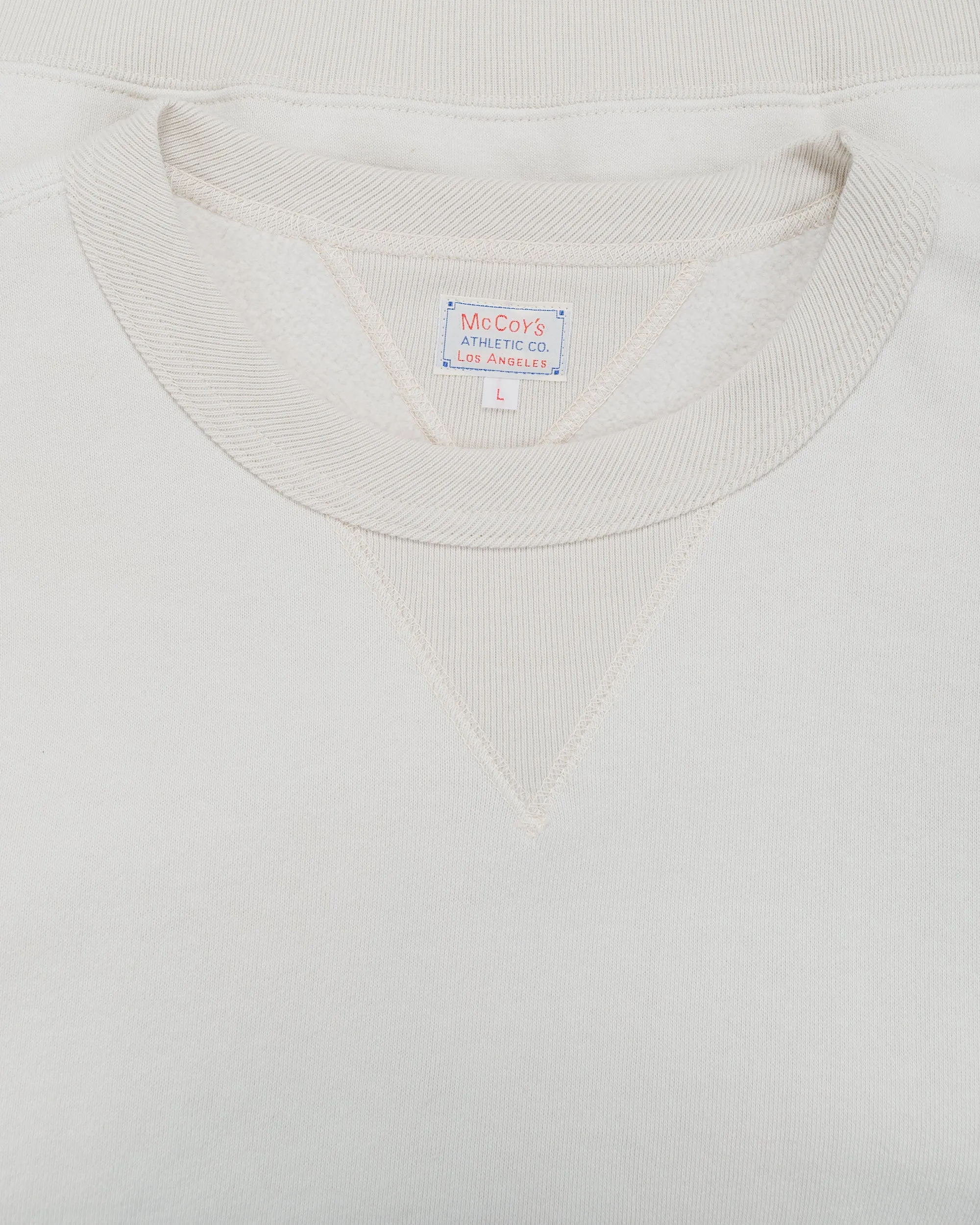 The Real McCoy’s MC24113 10 Oz. Loopwheel Crewneck Sweatshirt Milk sold by Lost & Found product image thumbnail 5