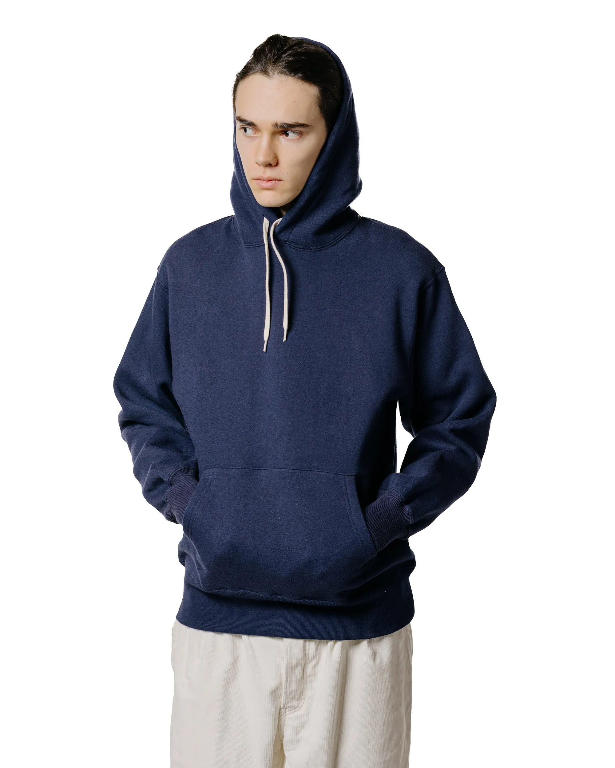 The Real McCoy’s MC24114 10 Oz. Loopwheel Hooded Sweatshirt Navy sold by Lost & Found product image thumbnail 2