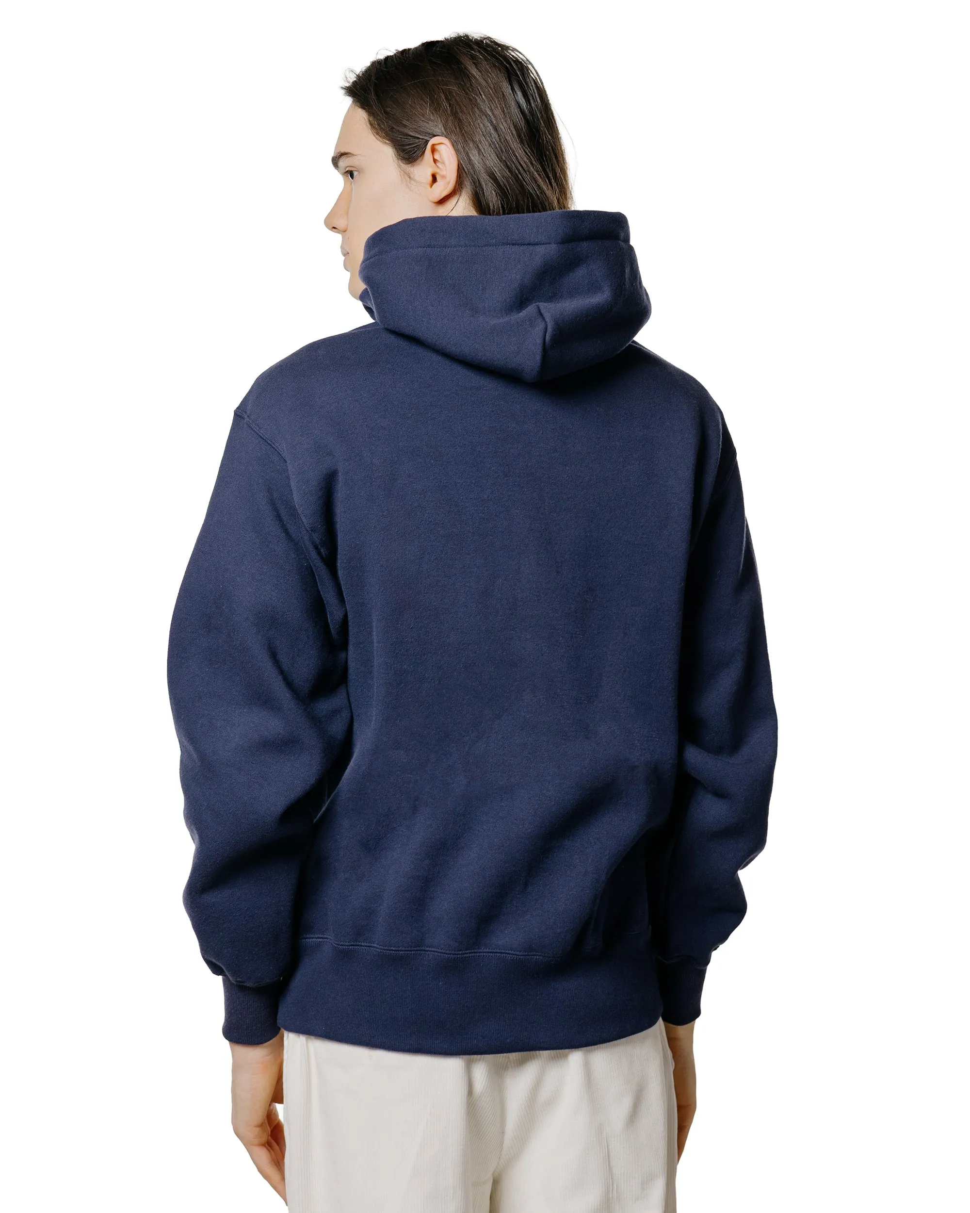 The Real McCoy’s MC24114 10 Oz. Loopwheel Hooded Sweatshirt Navy sold by Lost & Found product image thumbnail 3