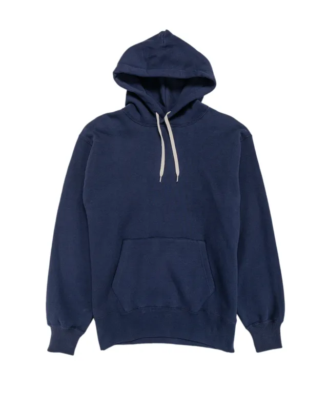 The Real McCoy’s MC24114 10 Oz. Loopwheel Hooded Sweatshirt Navy sold by Lost & Found