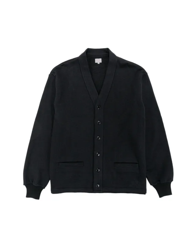 The Real McCoy's MC25115 10oz. Loopwheel Sweatshirt Cardigan Black sold by Lost & Found