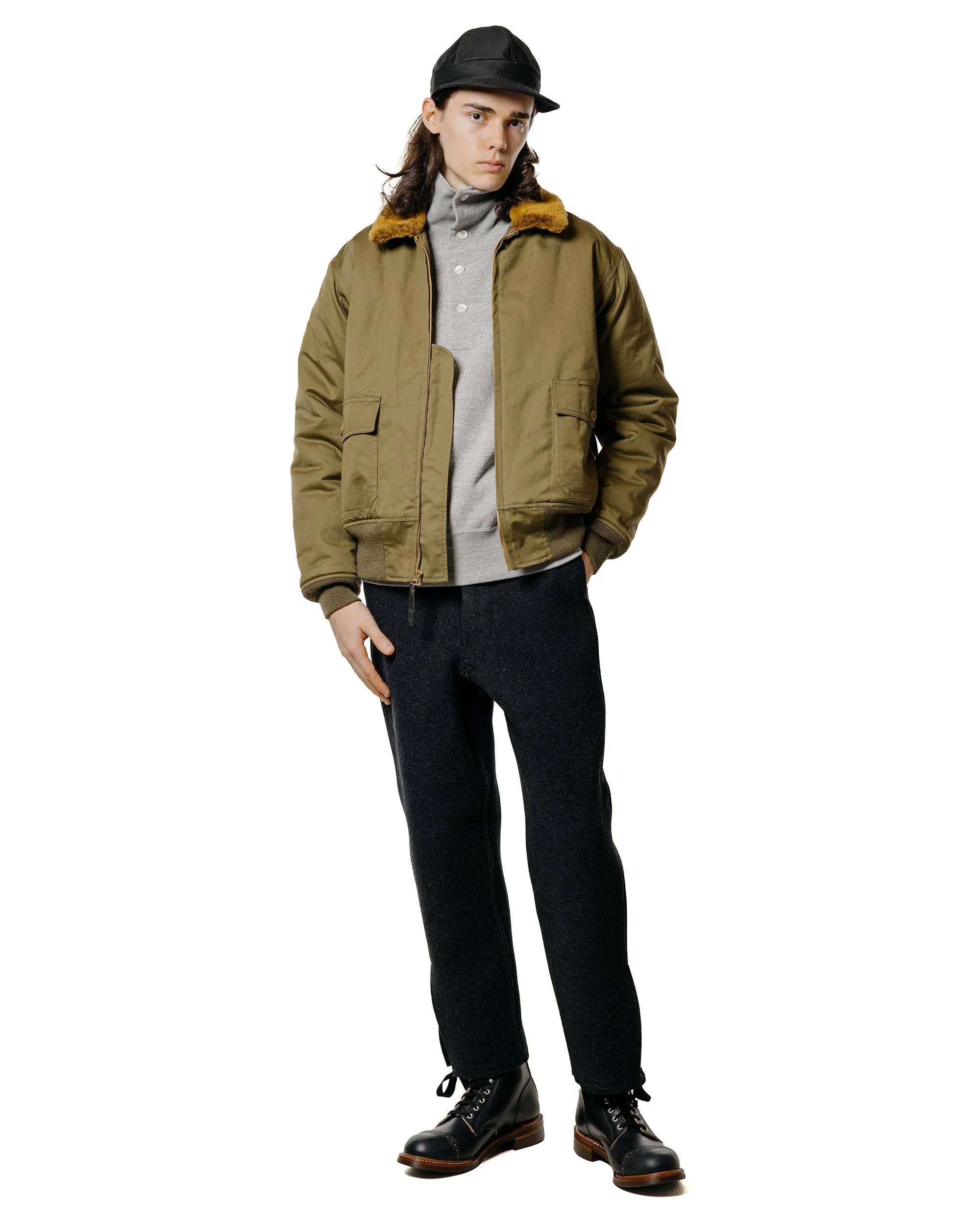 The Real McCoy's MC25110 10 oz. Loopwheel Cruiser Sweatshirt Gray sold by Lost & Found product image thumbnail 4