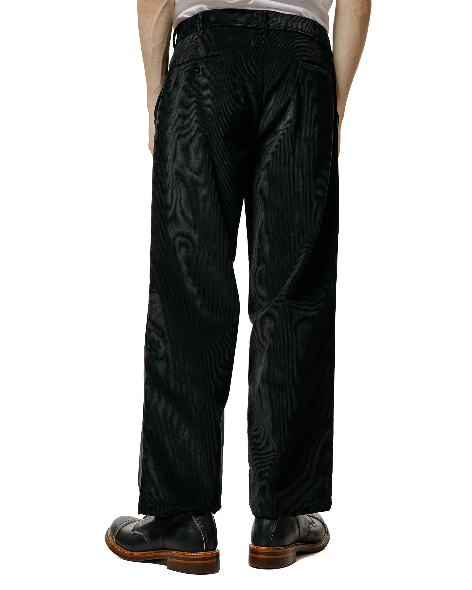 The Real McCoy's MP25105 Double-Pleat Corduroy Trousers Black sold by Lost & Found product image thumbnail 3