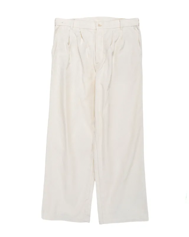 The Real McCoy's MP25105 Double-Pleat Corduroy Trousers White sold by Lost & Found