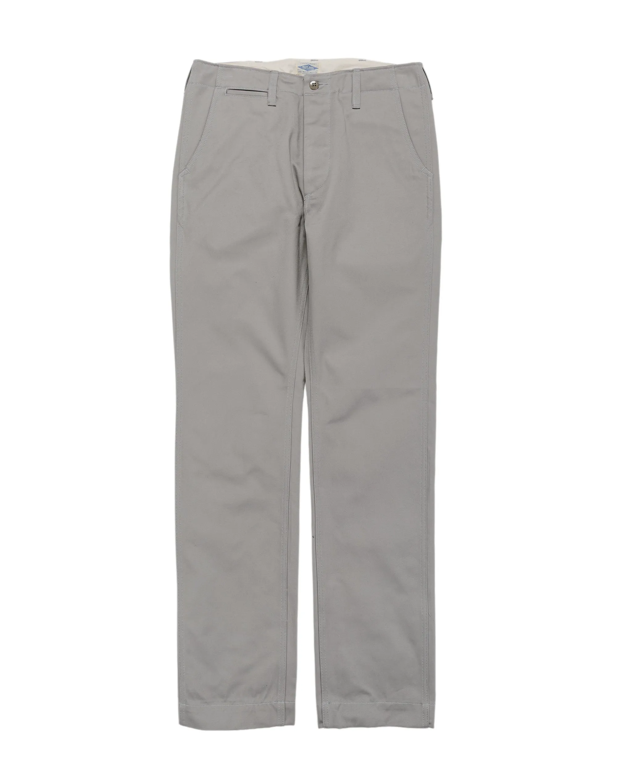 The Real McCoy's MP19010 Blue Seal Chino Trousers Medium Gray sold by Lost & Found