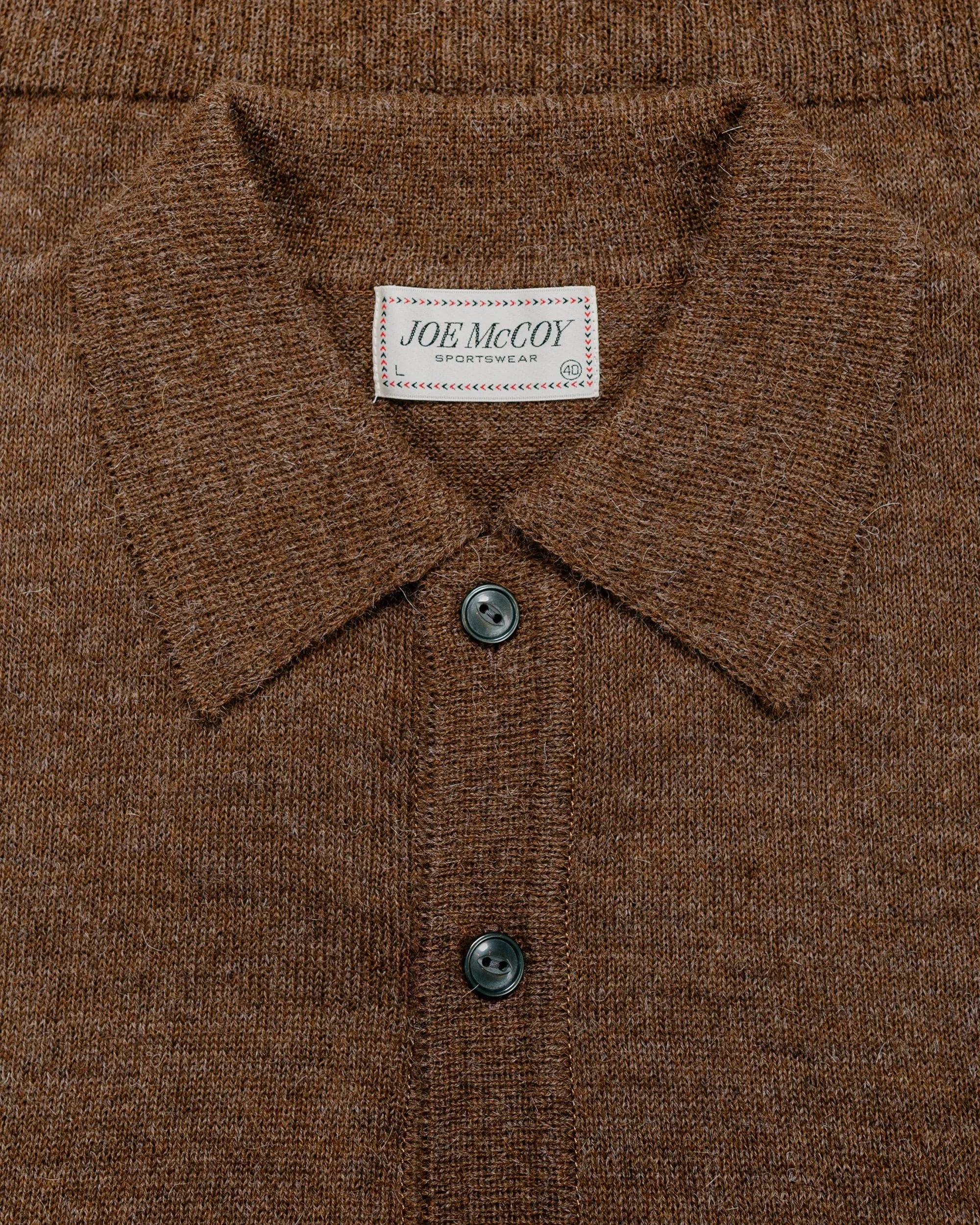 The Real McCoy's MC25111 Alpaca Collar Knit Cardigan Brown sold by Lost & Found product image thumbnail 5