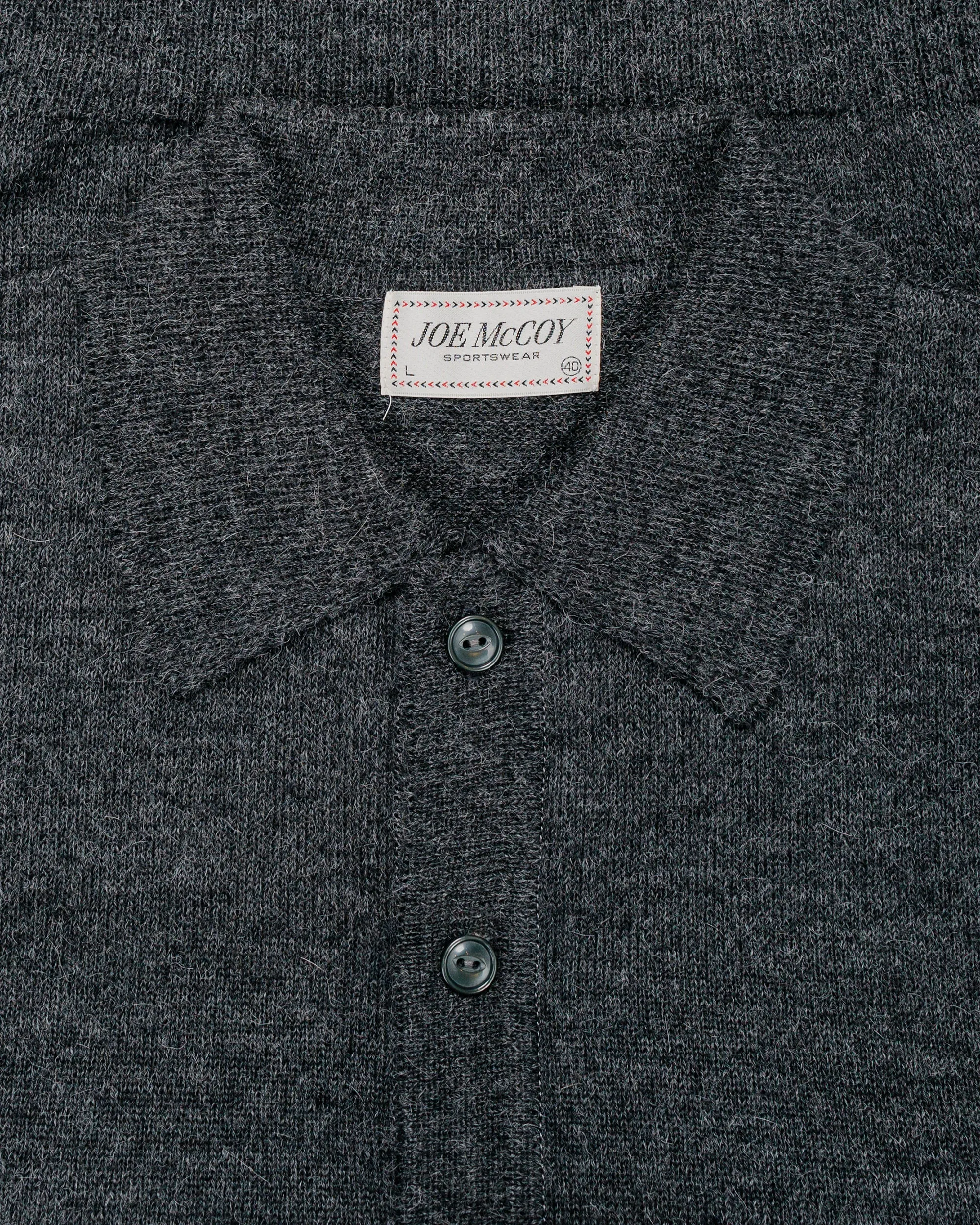 The Real McCoy's MC25111 Alpaca Collar Knit Cardigan Charcoal sold by Lost & Found product image thumbnail 5