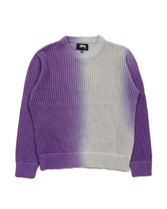 Stüssy Pigment Dyed Loose Gauge Sweater Purple sold by Lost & Found