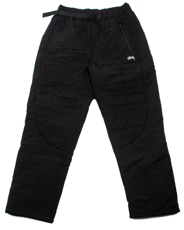 Stüssy Primaloft Mountain Pant Black sold by Lost & Found