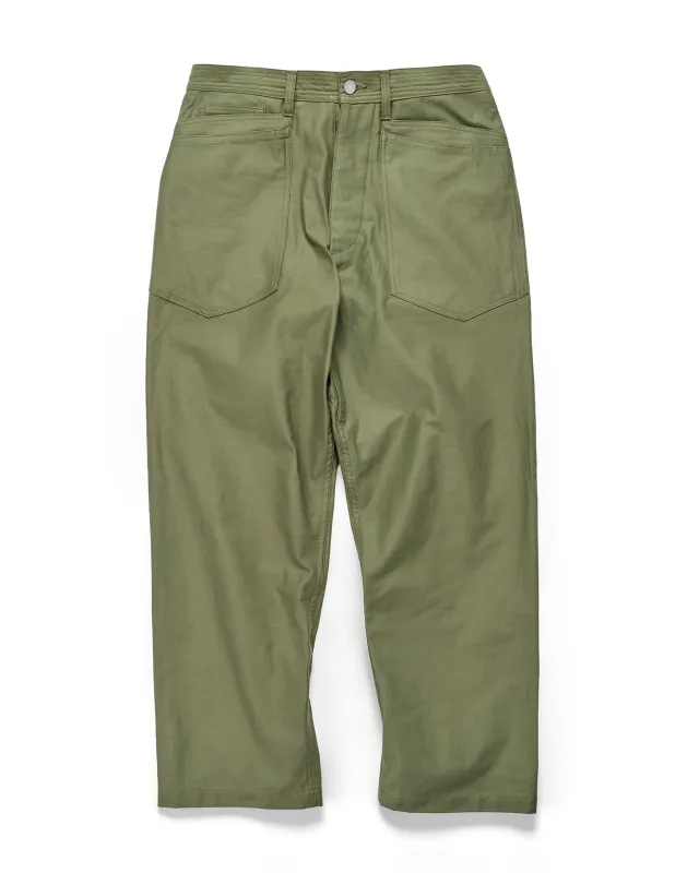 Sassafras D Scoop Pants Back Satin Olive sold by Lost & Found