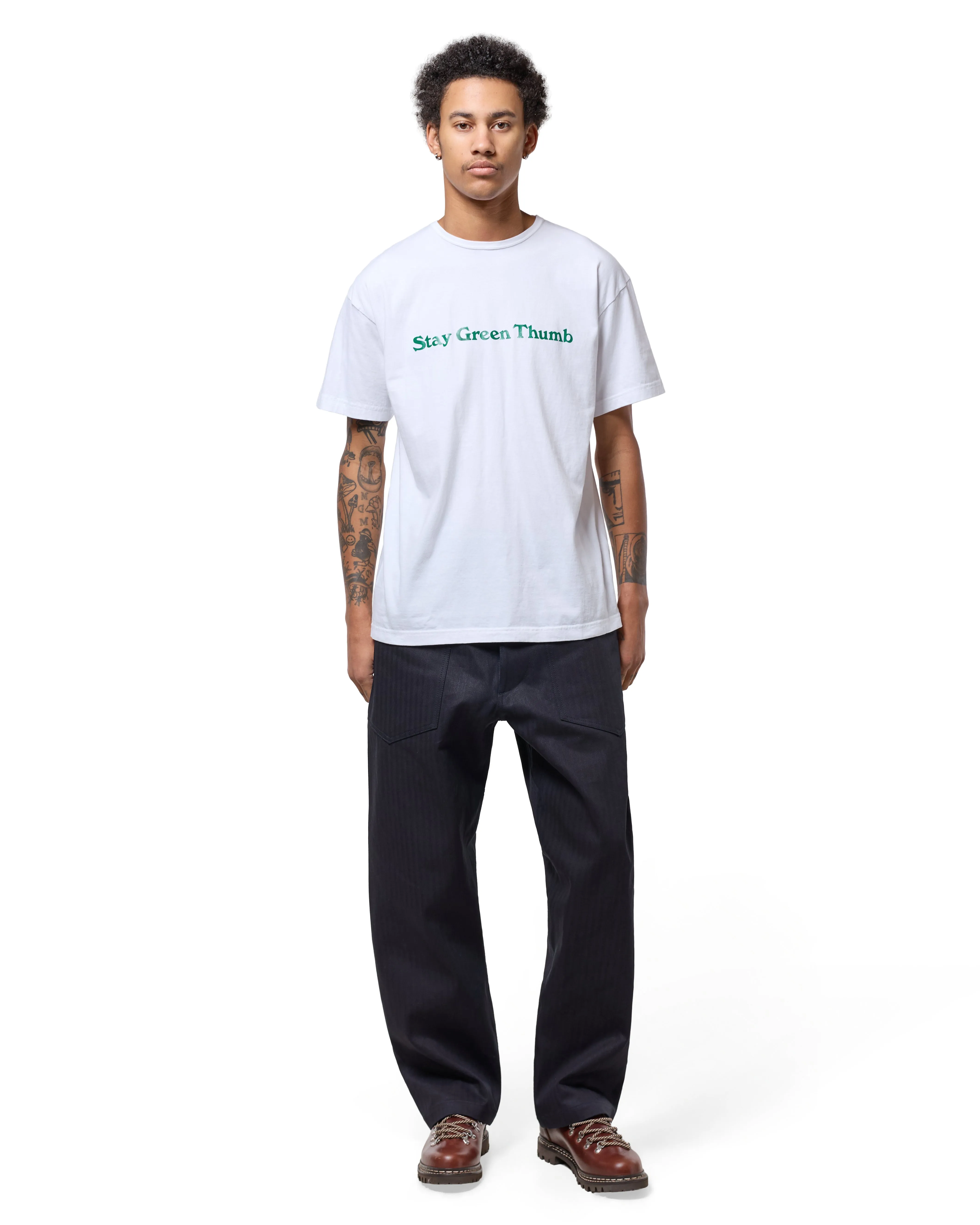 Sassafras D Scoop Pants Herringbone Indigo/Black sold by Lost & Found product image thumbnail 4